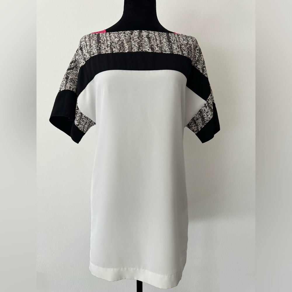 Sachin + Babi White Snake Print Color Block Off S… - image 2